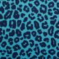 Preview: Baumwolle Leoni Animalprint  Dunkelblau/Aqua by Swafing